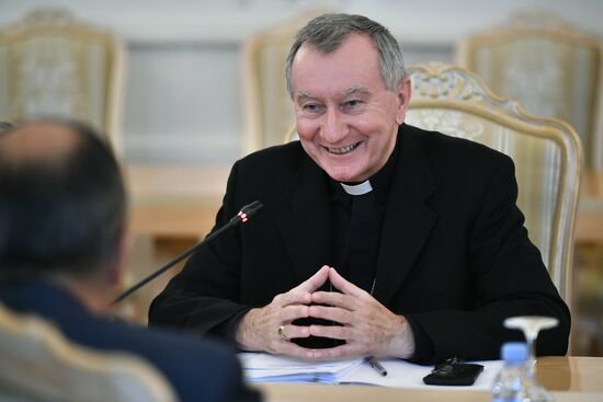Sergei Lavrov meets with Vatican Secretary of State Cardinal Pietro Parolin