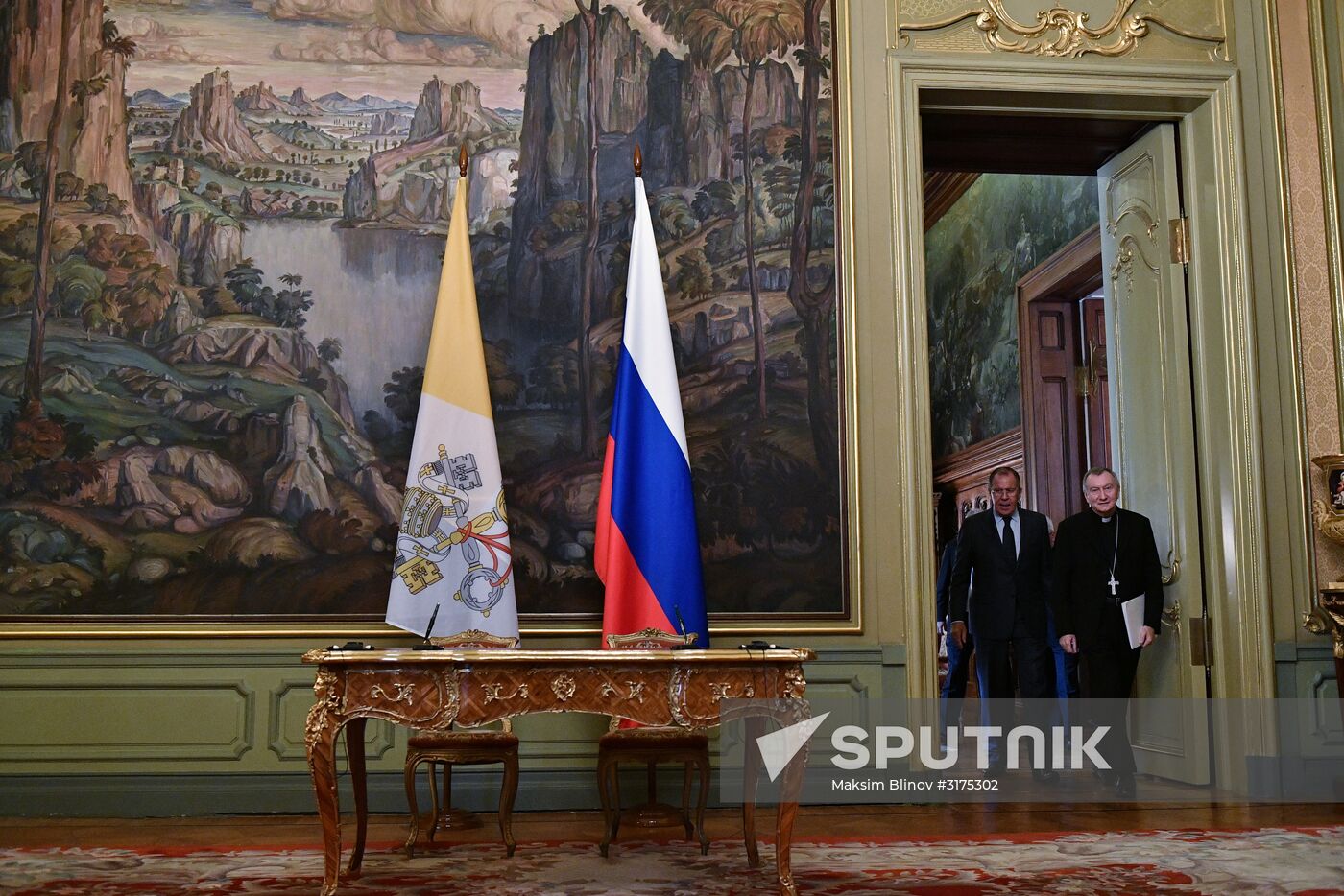 Sergei Lavrov meets with Vatican Secretary of State Cardinal Pietro Parolin