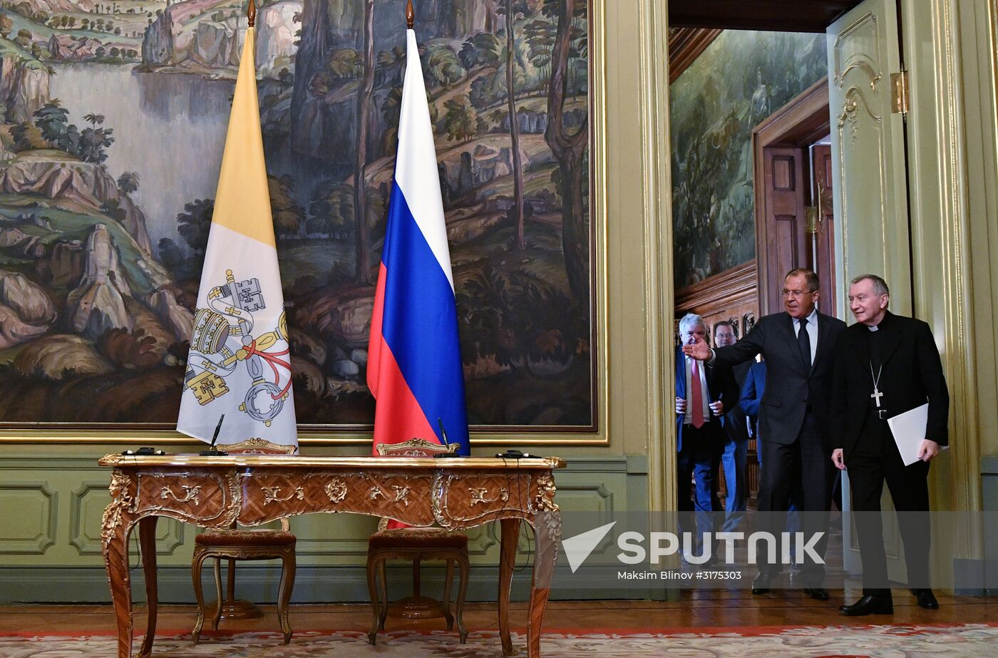 Sergei Lavrov meets with Vatican Secretary of State Cardinal Pietro Parolin