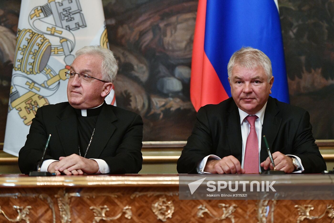 Sergei Lavrov meets with Vatican Secretary of State Cardinal Pietro Parolin