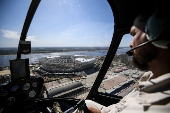 Building the Volgograd Arena stadium