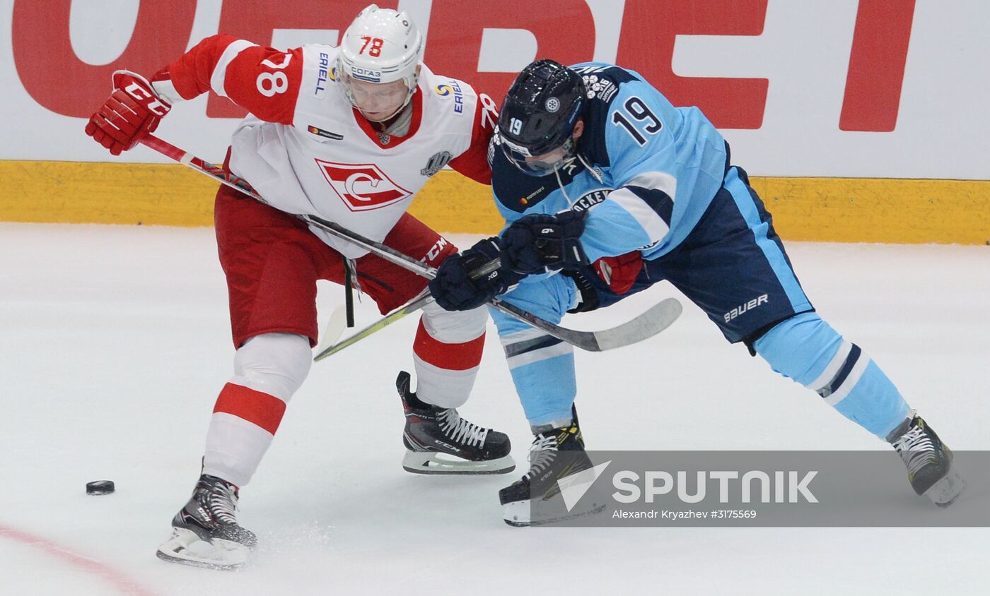 Kontinental Hockey League. Sibir vs. Spartak