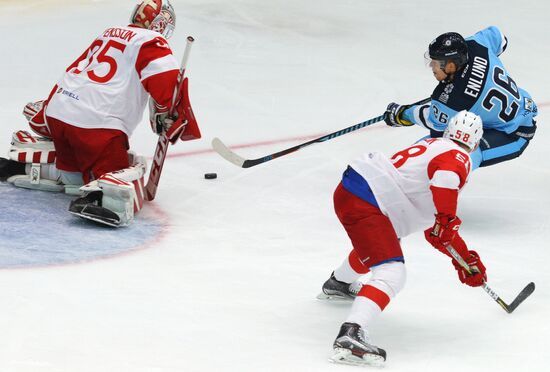 Kontinental Hockey League. Sibir vs. Spartak