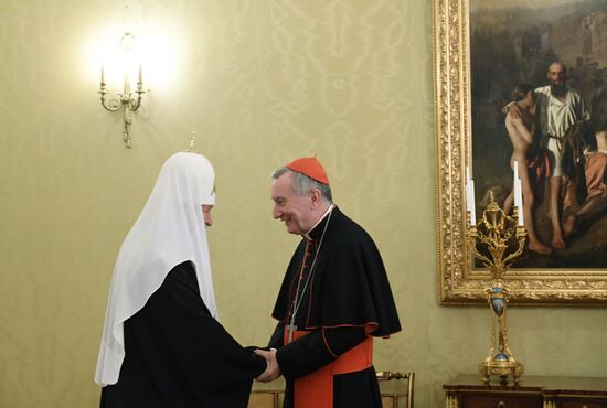 Patriarch Kirill of Moscow and All Russia meets with Vatican Secretary of State Pietro Parolin