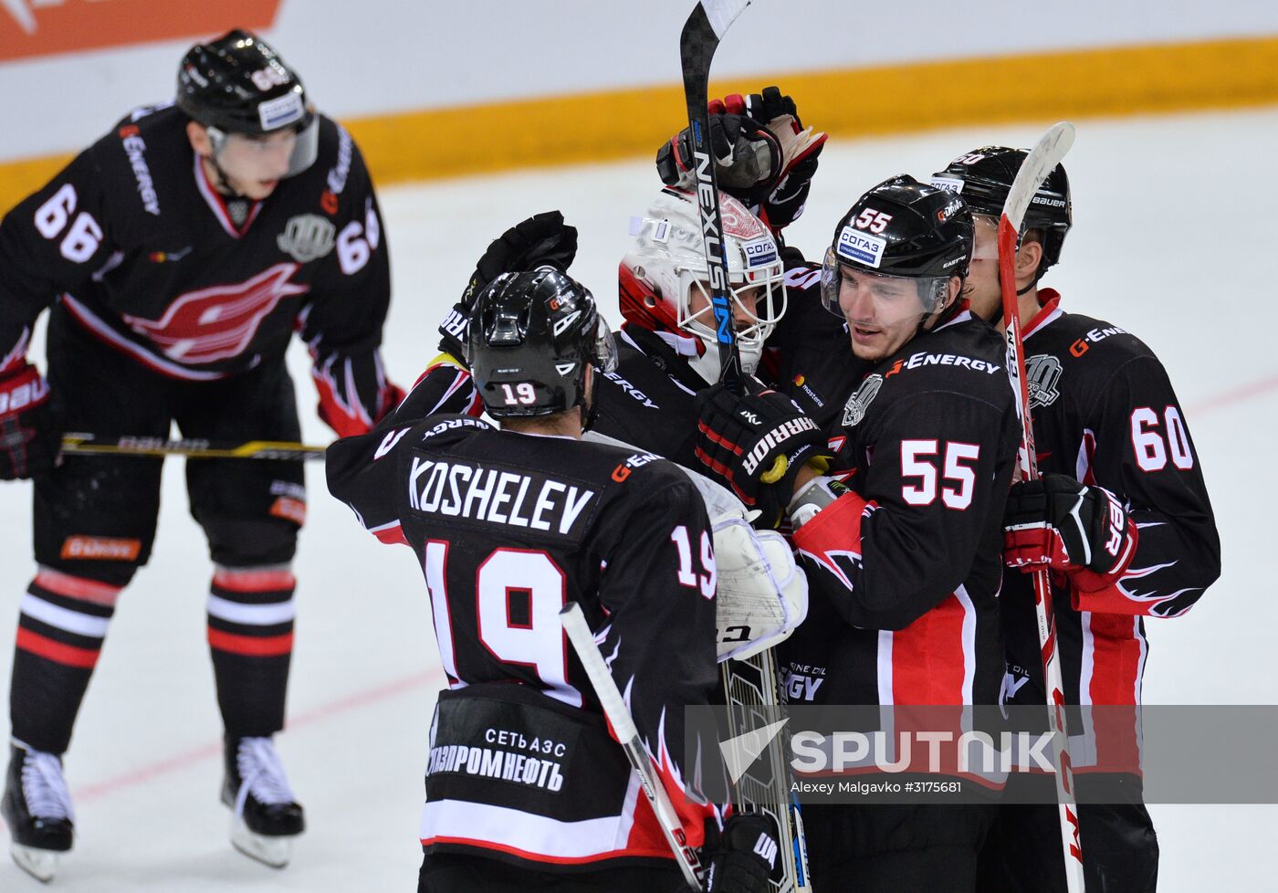 Ice hockey. Kontinental Hockey League. Avangard vs. Dynamo (Riga)