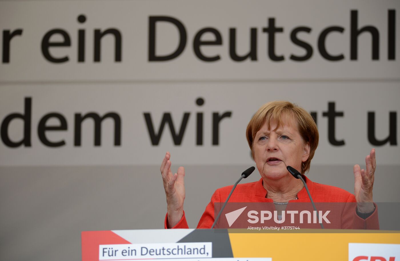 Angela Merkel makes election campaign speech in Münster