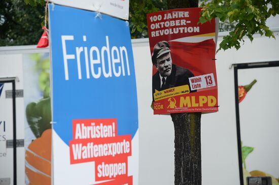Angela Merkel makes election campaign speech in Münster