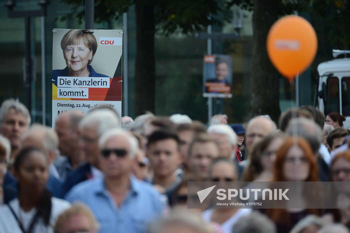 Angela Merkel makes election campaign speech in Münster