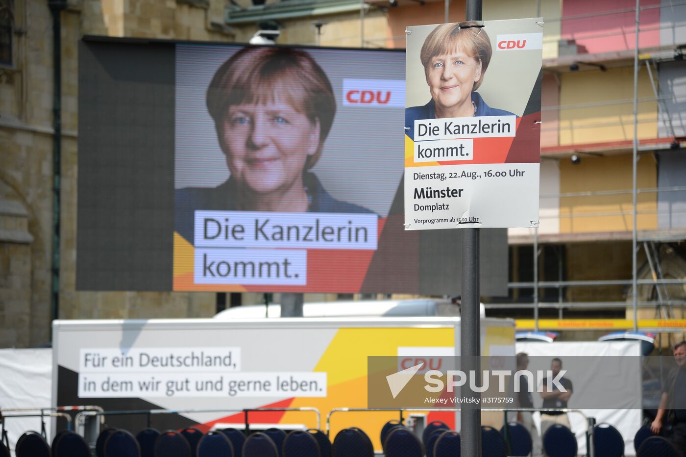 Angela Merkel makes election campaign speech in Münster