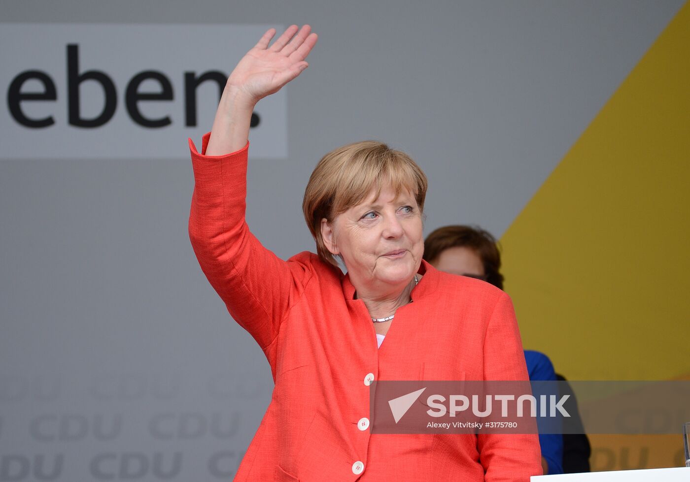 Angela Merkel makes election campaign speech in Münster