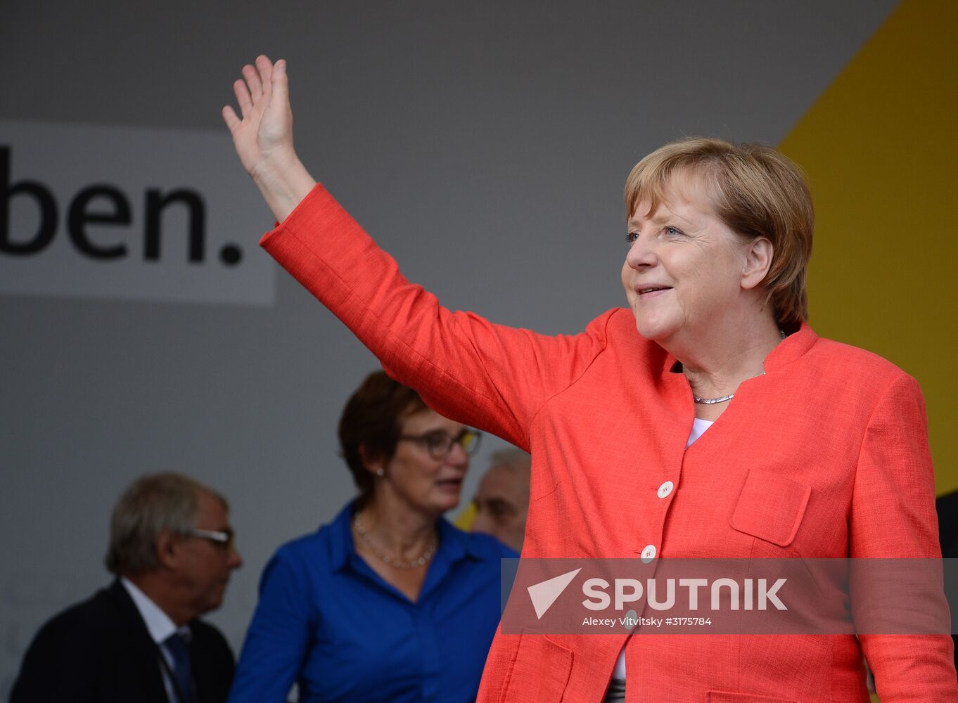 Angela Merkel makes election campaign speech in Münster
