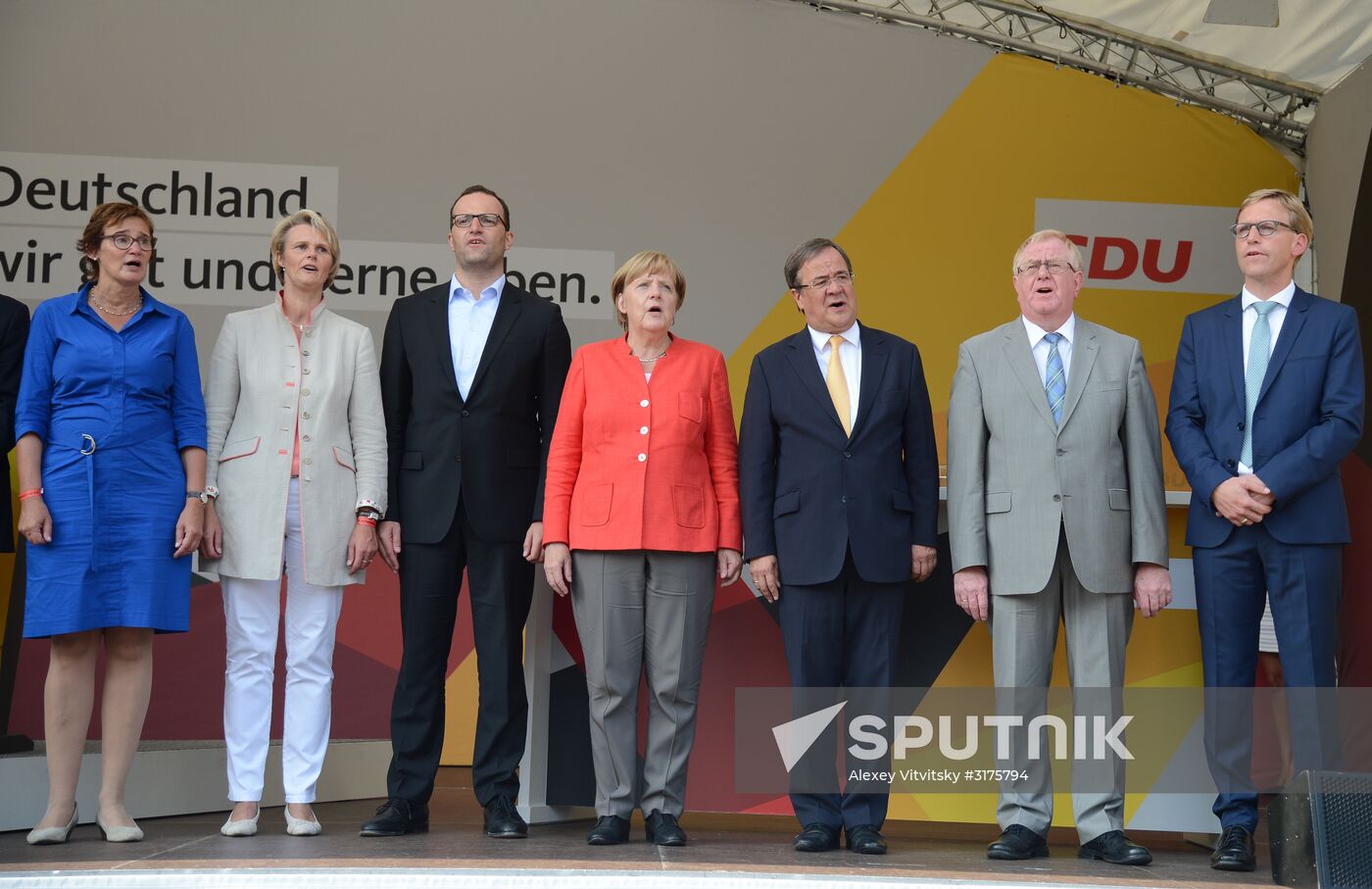 Angela Merkel makes election campaign speech in Münster