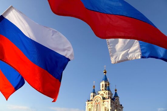 Russian State Flag Day celebrations