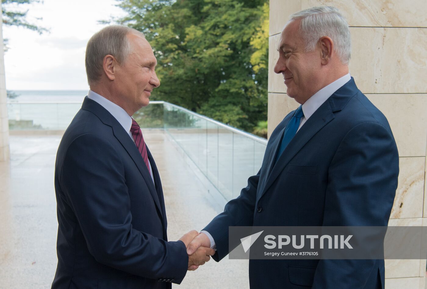 President Vladimir Putin meets with Prime Minister of Israel Benjamin Netanyahu