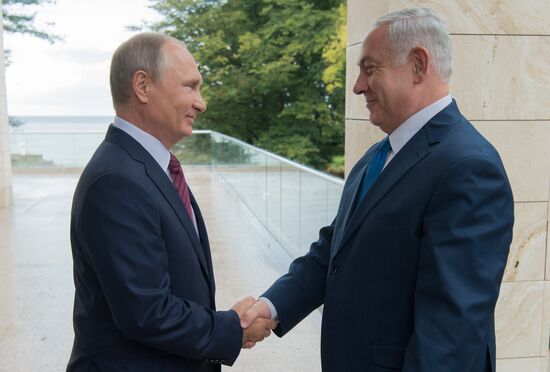 President Vladimir Putin meets with Prime Minister of Israel Benjamin Netanyahu