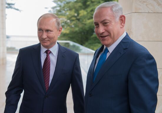 President Vladimir Putin meets with Prime Minister of Israel Benjamin Netanyahu