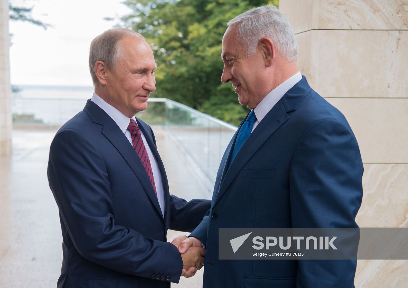 President Vladimir Putin meets with Prime Minister of Israel Benjamin Netanyahu