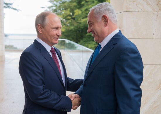 President Vladimir Putin meets with Prime Minister of Israel Benjamin Netanyahu