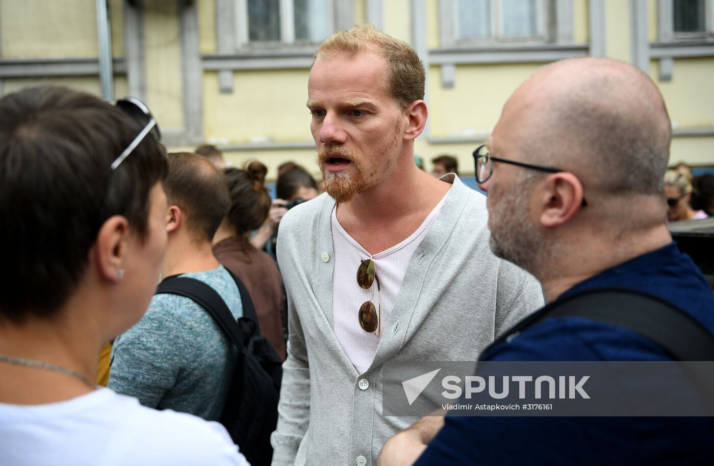 Rally in support of film director Kirill Serebrennikov outside Basmanny District Court