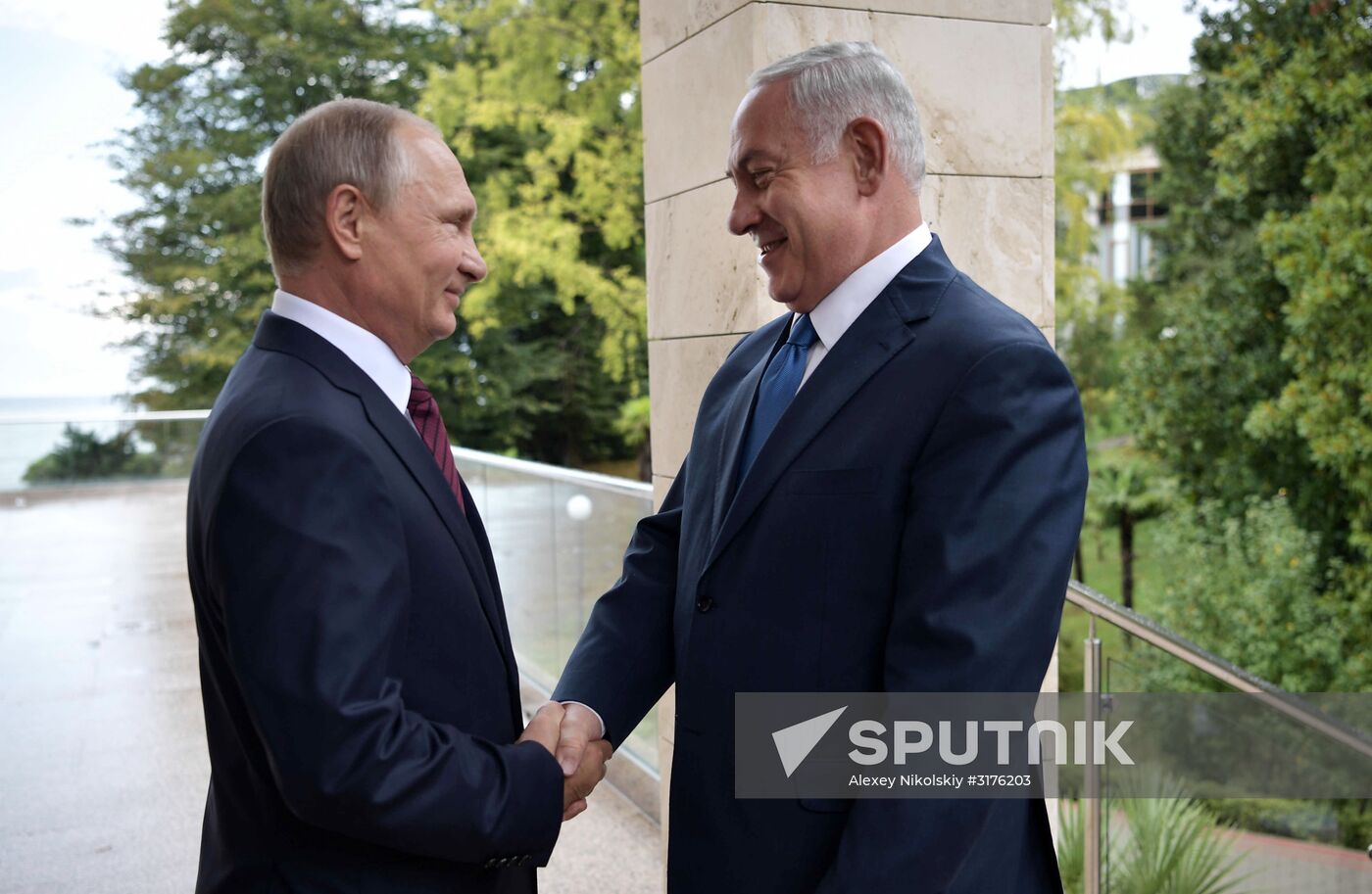 President Vladimir Putin meets with Prime Minister of Israel Benjamin Netanyahu