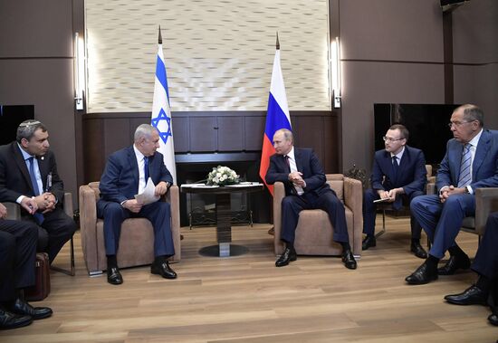 President Vladimir Putin meets with Prime Minister of Israel Benjamin Netanyahu