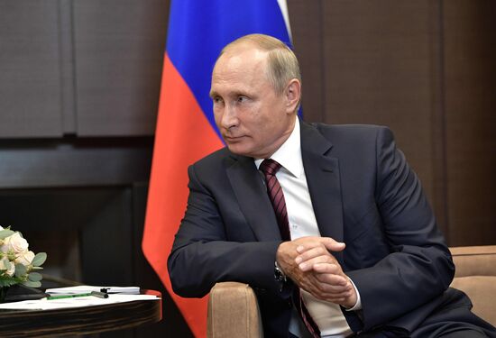 President Vladimir Putin meets with Prime Minister of Israel Benjamin Netanyahu