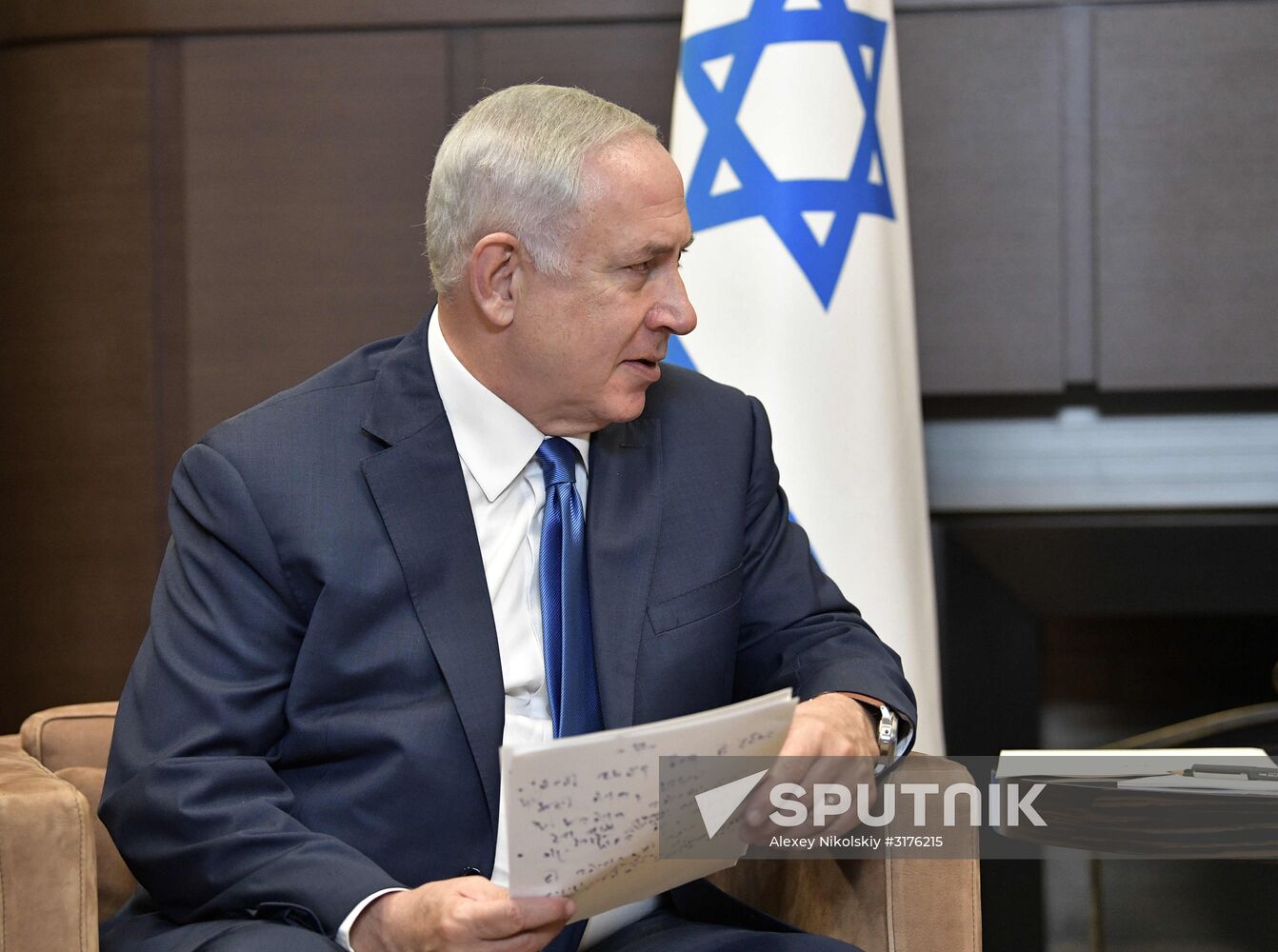 President Vladimir Putin meets with Prime Minister of Israel Benjamin Netanyahu