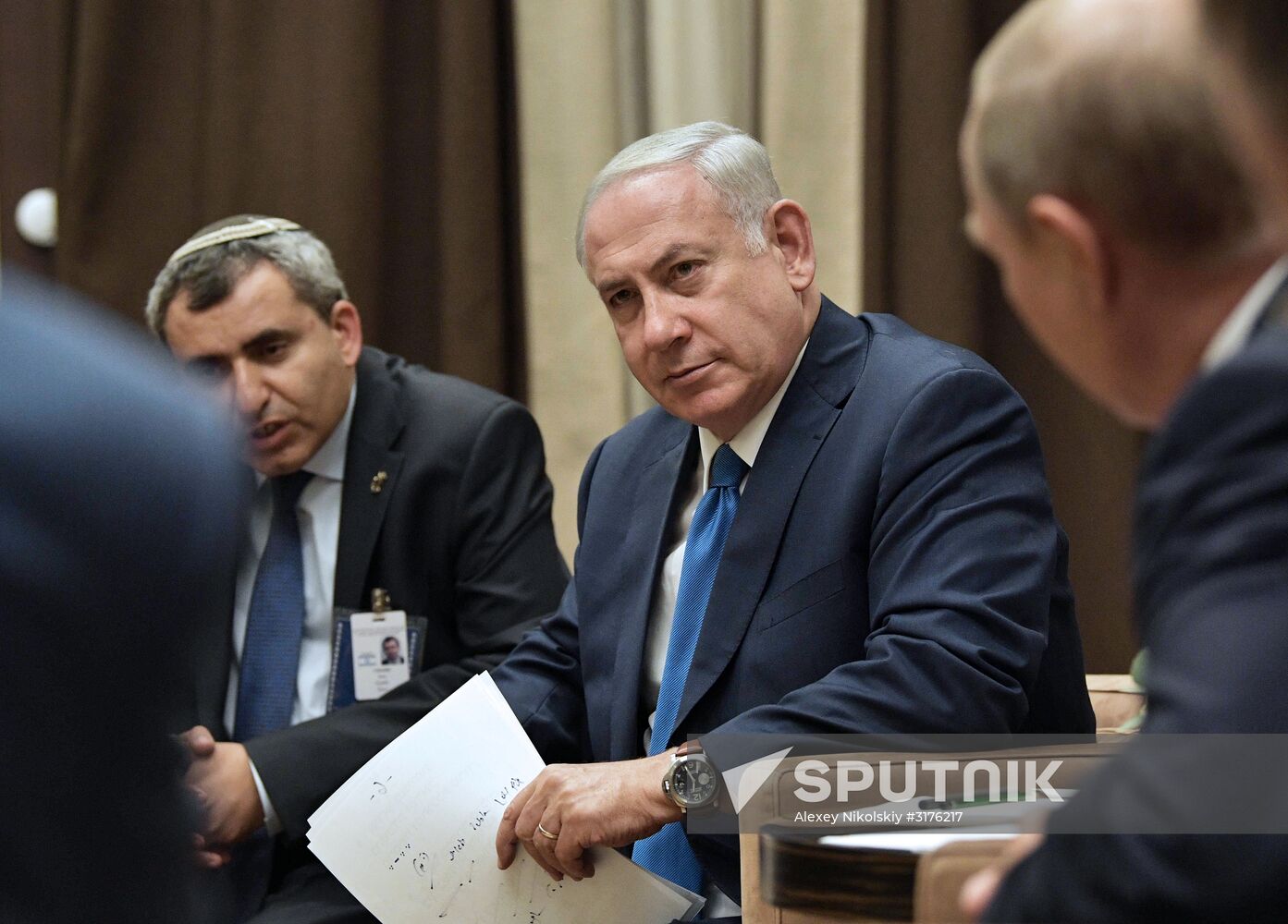 President Vladimir Putin meets with Prime Minister of Israel Benjamin Netanyahu