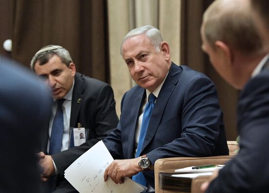 President Vladimir Putin meets with Prime Minister of Israel Benjamin Netanyahu