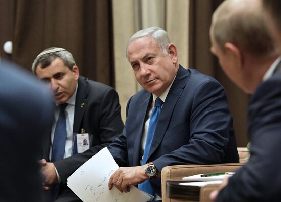 President Vladimir Putin meets with Prime Minister of Israel Benjamin Netanyahu
