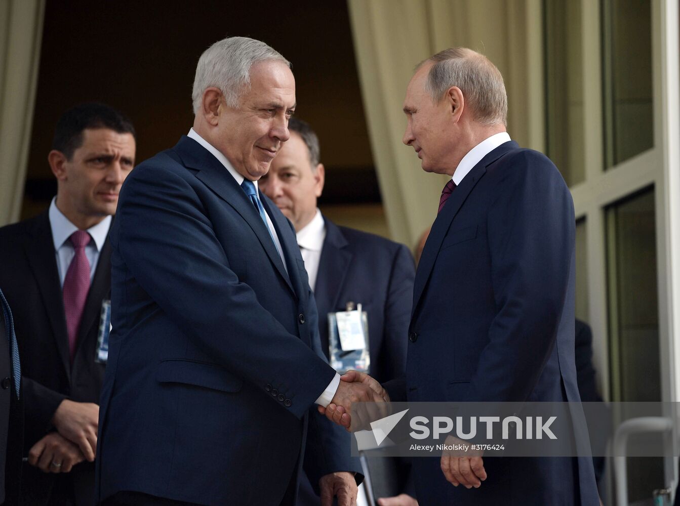 Russian President Vladimir Putin's meeting with Prime Minister of Israel Benjamin Netanyahu