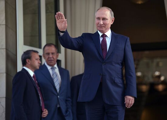 Russian President Vladimir Putin's meeting with Prime Minister of Israel Benjamin Netanyahu