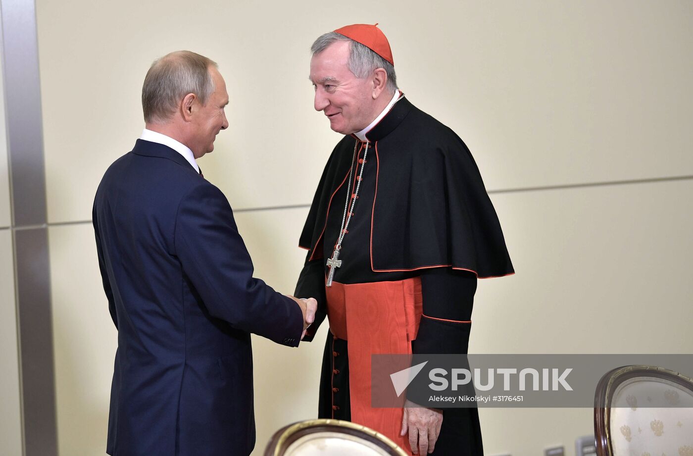 Russian President Vladimir Putin's meeting with Vatican Secretary of State Pietro Parolin