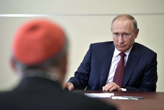 Russian President Vladimir Putin's meeting with Vatican Secretary of State Pietro Parolin