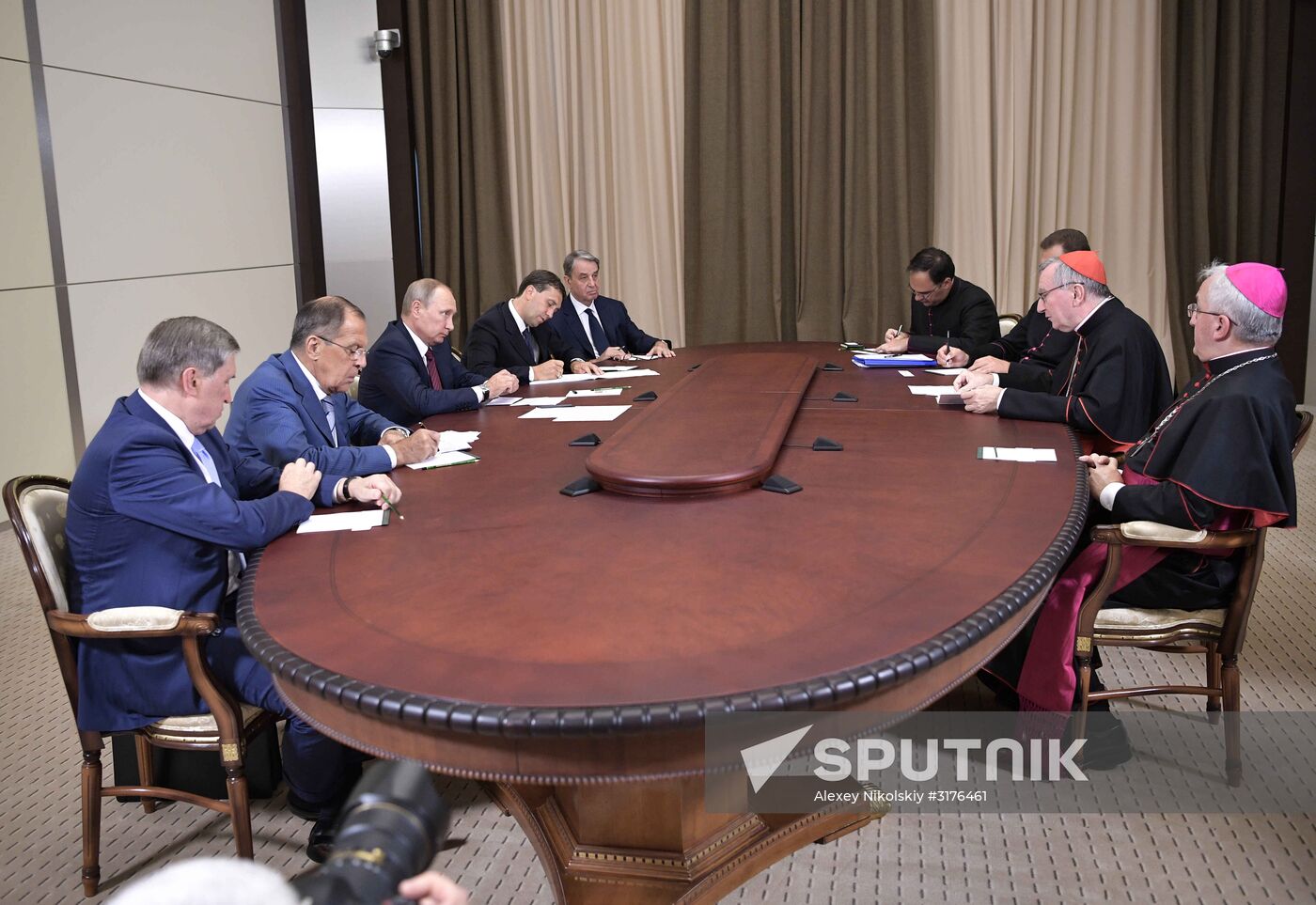 Russian President Vladimir Putin's meeting with Vatican Secretary of State Pietro Parolin