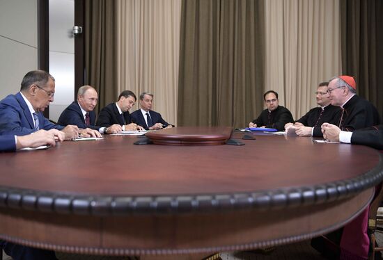 Russian President Vladimir Putin's meeting with Vatican Secretary of State Pietro Parolin
