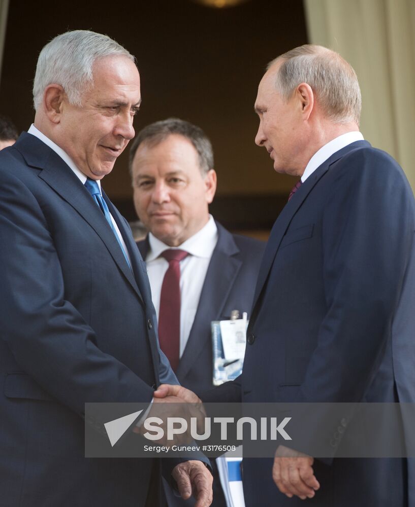 Russian President Vladimir Putin's meeting with Prime Minister of Israel Benjamin Netanyahu