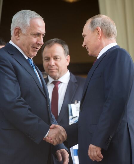 Russian President Vladimir Putin's meeting with Prime Minister of Israel Benjamin Netanyahu