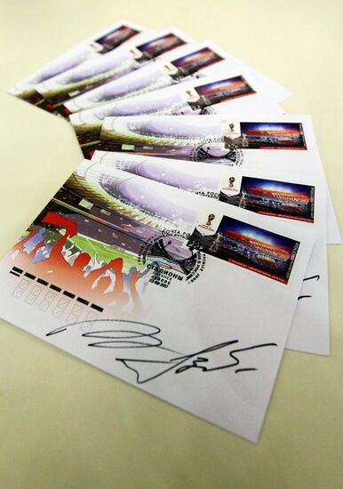 Ceremony to cancel postage stamp ahead of 2018 FIFA World Cup in Saransk