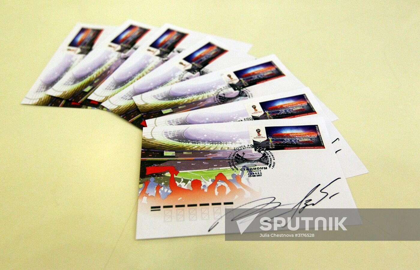 Ceremony to cancel postage stamp ahead of 2018 FIFA World Cup in Saransk