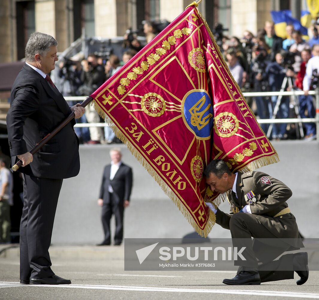 Parade to mark Independence Day in Kiev