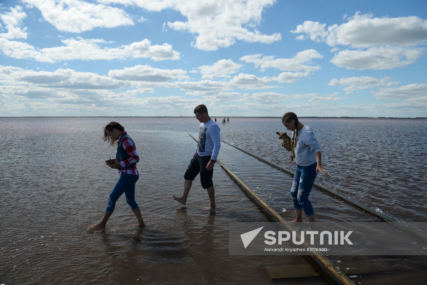 Salt lakes in Altai Territory