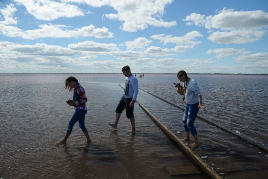 Salt lakes in Altai Territory