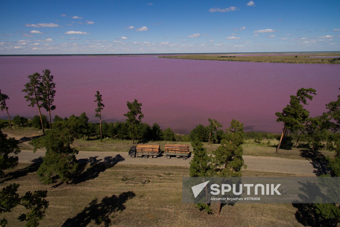Salt lakes in Altai Territory