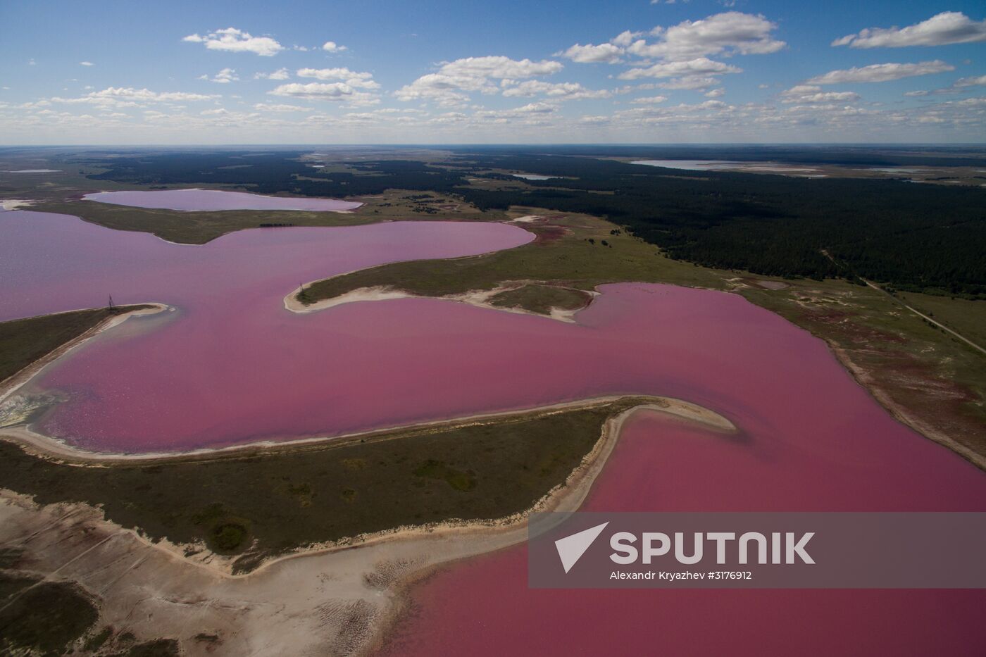 Salt lakes in Altai Territory