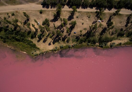 Salt lakes in Altai Territory