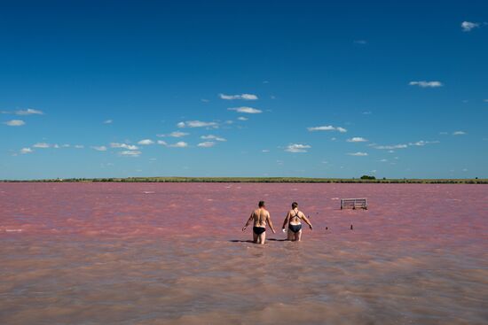 Salt lakes in Altai Territory