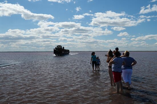 Salt lakes in Altai Territory