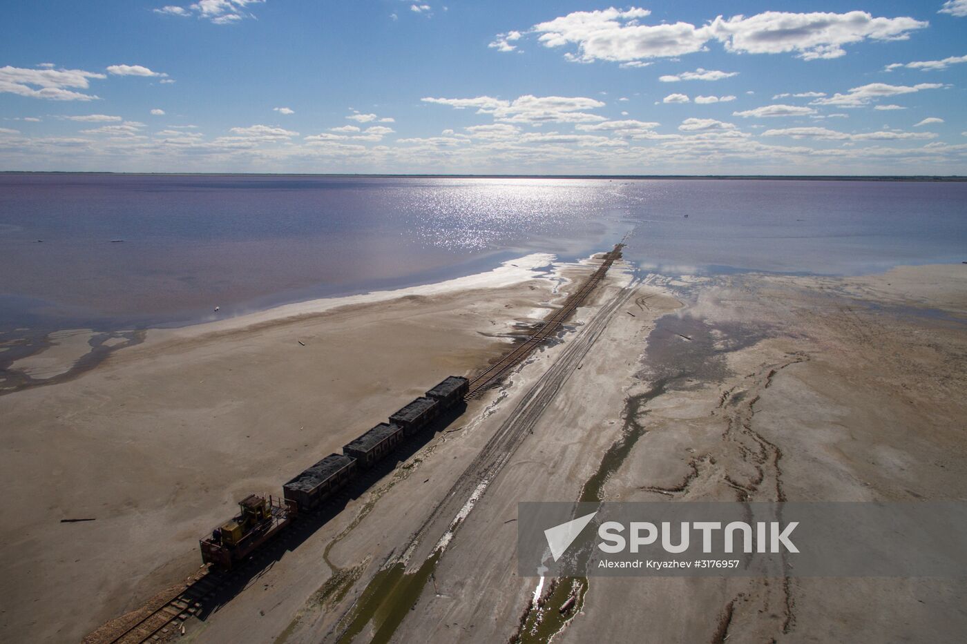Salt lakes in Altai Territory