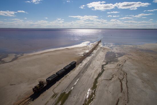 Salt lakes in Altai Territory
